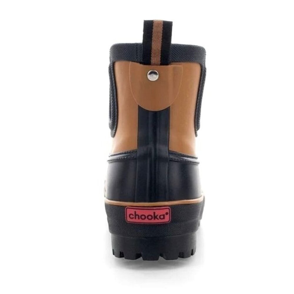 Chooka 8 Rain Boots Chelsea Duck Waterproof Outdoor Faux Fur Rubber Ankle Shoes - Picture 14 of 16
